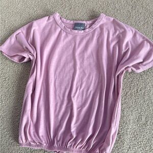 Olivia Rae Pink Short Sleeve Tee with Blouson Hem